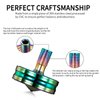 Premium Stainless Steel Spinning Top, Great CNC Machined Made, Perfectly Balanced, Spin Long Time, Easy to Twirl, Time Killer, Kinetic Desktop EDC Fidget Toys (3PCS S, Black+Silver+Colorful)