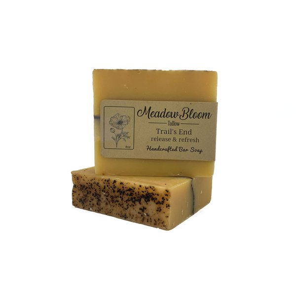 HUNTER CATTLE CO. EST'D 2004 HC Meadow Bloom Tallow Bar Soap - Coffee & Turmeric 2 Pack - Made with All Natural 100% Grass Fed Tallow Handmade Soap Bar - Great for Face or Body Soap