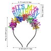3 PACK Birthday Women Headband, Rainbow Tassel Birthday Tiara, Bling Happy Birthday Crown 'It's My Birthday' Headpiece for Party Favors Hair Accessories Decorations
