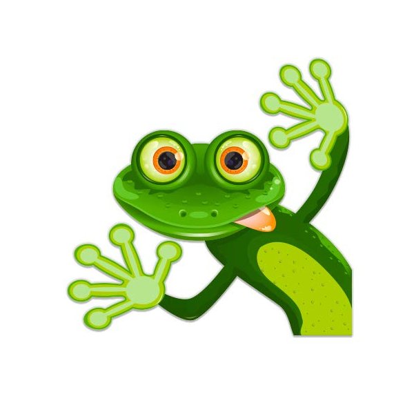 Goofy Frog Face - 8" Vinyl Sticker - for Car Laptop I-Pad - Waterproof Decal