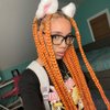 CANELIA Pre stretched Braiding Hair 26 Inch Neon Orange Braiding Hair Extensions Yaki Braids Hair Hot Water Setting Synthetic Braiding Hair Pre stretched Crochet Hair(26 Inch,2 Packs,Orange#)