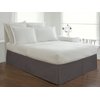 Lux Hotel Tailored Bed Skirt Classic 14" Drop Length Pleated Styling, Queen, Grey