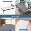 Cot Sheets 31" x 75"(2 Pack), Cot Fitted Sheet Ultra Soft and Breathable Snug Fit for Narrow Twin Mattress/Camp Bunk Beds/RVs Bunk/Guest Beds/Army Cots/Trifold Mattress Grey and White, Sheet Only