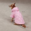 East Side Collection Polyester Quilted Pastel Dog Jacket, X-Small, 10-Inch, Pink