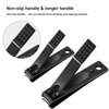 Yaomiao 12 Pieces Nail Clipper Set Stainless Steel Nail Cutter Fingernails and Toenail Clipper Cutter for Women Men (Black)