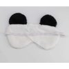 Shinywear Cute Rabbit Sleeping Eye Mask Plush Blindfold Travel Sleep Masks Super Soft Funny Eye Cover for Kids Girls and Adult (Black White Panda)