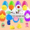 36 Pack Easter Eggs with Mochi Squishy Toys, Plastic Easter Eggs Filler Easter Gifts for Kids Easter Basket Stuffers Easter Egg Hunt, Easter Classroom Prizes Easter Party Favors