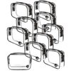JAVOedge (10 PACK PVC Transparent Vinyl Zipper Cosmetic, Toiletry Bag (7.1" x 2.1" x 5") Vacation, Bathroom, Storage