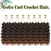GoGo Curl Crochet Hair 8 Packs Water Wave Crochet Hair 10 Inch Curly Crochet Hair for Women Short Beach Curl Crochet Hair Synthetic Deep Twist Crochet Hair Extensions