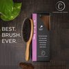 Controlled Chaos Boar Bristle Hair Brush–Wooden Bamboo Hair Brush for Women & Men, Detangling Brush for Any Hair Type-Eco Friendly Curly Hair Brush