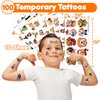 Golden Retriever Temporary Tattoos - 100 PCS Funny Cute Dog Themed Stickers for Kids Birthday Party Supplies, Decorations, Favors and Prizes - Cute Gifts for Boys and Girls