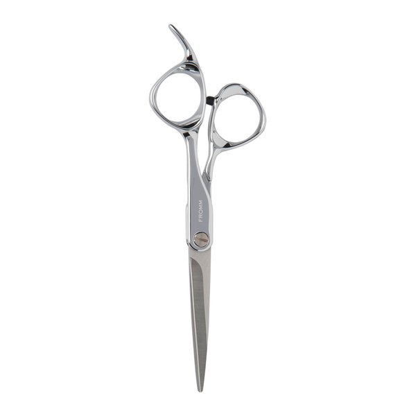 Fromm Professional Explore 5.75" All Purpose Hair Cutting Shears on Wet & Dry Hair in Polished Silver Japanese Steel Scissors with Beveled Blade for New Stylist, DIY Home Use, Experienced Stylist