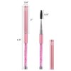 Tbestmax 3 Pcs Spoolies Mascara Wands Eyelash Brushes Eye Brow Brush Applicator with Cap for Travel Pink