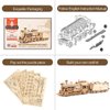 ROKR 3D Wooden Puzzle for Adults-Mechanical Train Model Kits-Brain Teaser Puzzles-Vehicle Building Kits-Unique Gift for Kids on Birthday/Christmas Day(1:80 Scale)(MC501-Prime Steam Express)