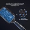 RHOS Paddle Hair Brush for Men-Detangler Hair Brush for Wet&Dry Hair-Square Cushion Hair Brush with Nylon Bristles for Detangling,styling-Plastic Hair Brush for Thin,Short,Think Hair(1 Pack-Blue)