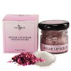 SHE MADE Sugar & Dried Rose Petals Lip Scrub with Vitamin E & Rose Essential Oil - 0.88 Oz/25 gm - Exfoliates, Softens, and Hydrates for Perfect Lip Care