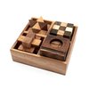 BSIRI Wooden Puzzle Box Set (4 Games) - Challenging Brain Teasers 3D Puzzles for Adults, Interlocking Games for IQ Test. Ideal for Rustic Patio Decor, Unique Gift for Christmas and Birthdays