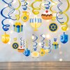 30PCS Hanukkah Decorations Hanging Swirls - Holiday Chanukah Party Supplies Favors Ceiling Decor