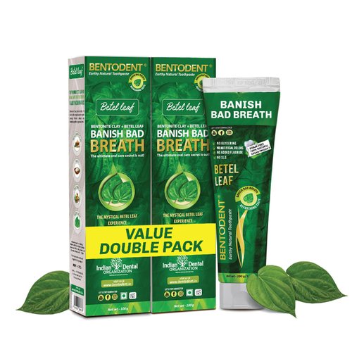 Bentodent Natural Toothpaste with Pure & Organic Ingredients for Entire Family Including Kids (Betel Leaf Combo)