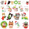 BeYumi Christmas Cat Craft Kit - 123Pcs Christmas Cat Craft Kit DIY Hanging Ornament Make Your Own Cute Kitten Decoration Set Xmas Tree Decor Holiday Party Favor Home Classroom Art Supplies for Kids