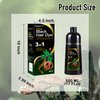 Rccilucki 3 in 1 Hair Dye Shampoo for Women and Men,Natural Black Hair Dye Shampoo (Black)