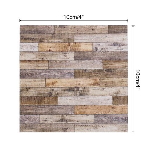 MECCANIXITY Dollhouse Floorboards 4 x 4 Inch Gray Rectangle Dollhouse Wallpaper and Flooring for Dollhouse Accessories 6 Pcs