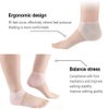 Gel Heel Protectors, Breathable Hole Design Heel Cups Sleeve Socks Silicone Heel Cushion, Great for Relieve Heel Pain, Heal Dry, Cracked Heel, Heel spur, Sore Heel, Plantar Fasciitis Treatment (Pink)