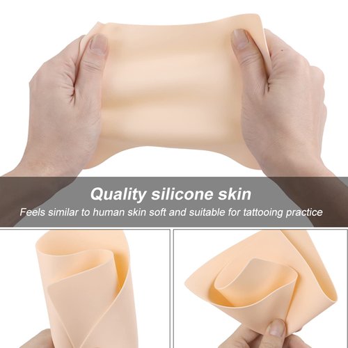 Tattoo Practice Skins with Transfer Paper - 30Pcs Tattoo Fake Skin and Stencil Paper Kit Including 10Pcs Blank Tattoo Skin Practice 8×6in and 20Pcs Thermal Stencil Transfer Paper A4 Size 4 Layers