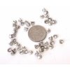 Thirty 6x4 Oval Flat Silver Color UP Eyes Eye Bead CAPS Cap CF56