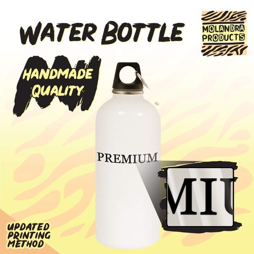 Molandra Products Ate A Vegan Meal - 20oz Stainless Steel White Water Bottle with Carabiner, White