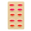 Silicone Fake Skins for Lips 3 Sheets 3D Microblading Permanent Makeup Tattoo Practice Skin 8.5x7.4 Inch for Tattoo Artists and Beginners (Lips)