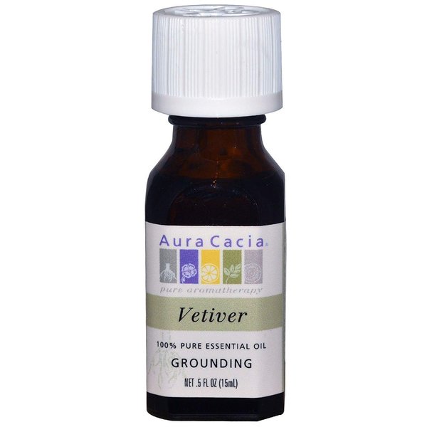 Aura Cacia Essential Oil Grounding Vetiver 0.50 oz