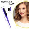 Patelai 3 Pieces Hair Styling Comb Set, Includes Hair Brush Teasing Fluffy Hair Brush, Rat Tail Comb Teasing Comb and Triple Teasing Comb for Women Back Combing Hair (Purple)