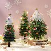 Geyoga 2 Set DIY Christmas Tree Craft Kits Pipe Cleaner DIY Kit Make Your Own Light Christmas Tree DIY Christmas Ornaments Accessories for Christmas Holiday Classroom Activities Party Favors