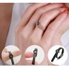 Ring Sizer Measuring Tool JRONGHE Reusable Finger Size Measuring Tape with Magnified Glass, Jewelry Sizing Tool 1-17 USA Rings Size