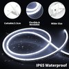 iNextStation Neon LED Strip Lights 16.4ft/5m Neon Light Strip 12V Silicone LED Neon Rope Light Waterproof Flexible LED Lights for Bedroom Party Festival Decor, White (Power Adapter not Included)