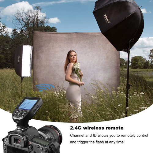 Godox Xpro-C TTL Flash Trigger for Canon Cameras Transmitter with 2.4G X Wireless System TCM Function Hss 1/8000s Large LCD Screen Slanted Design 16 Groups and 32 Channels