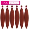 UPerfe Ginger Braiding Hair Extensions for Braids Kanekalon 350 Braiding Hair Pre Stretched Prestretched Braiding Hair Knotless Jumbo Colored Braiding Hair 26 inch 6 Bundles