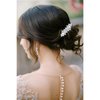 4PCS Rhinestone Hair Clips Crystal Pearl French Hairpins Flower Hair Barrettes Hair Clips for Prom Bride Wedding Valentines Hair Accessories for Women Girls