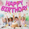 Hot Pink Happy Birthday Balloons Banner,16 Inch Mylar Foil Letters Set,Inflatable Reusable Party Decor,for Women,Men,Kids Boys & Girls Birthday Decorations Party Supplies