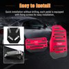 Ziciner 2PCS Non-Slip Car Pedal Pads, Automatic Gearbox Gas Pedal Brake Pedal Cover, Aluminum Alloy Brake Gas Clutch Pedal Kits, Universal Replacement Accessories for Car SUV ATV (Red&Automatic)