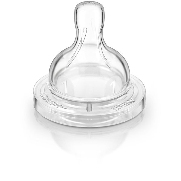 Philips AVENT Anti-Colic Nipple, Clear, Newborn (Pack of 2) (SCF421/27)