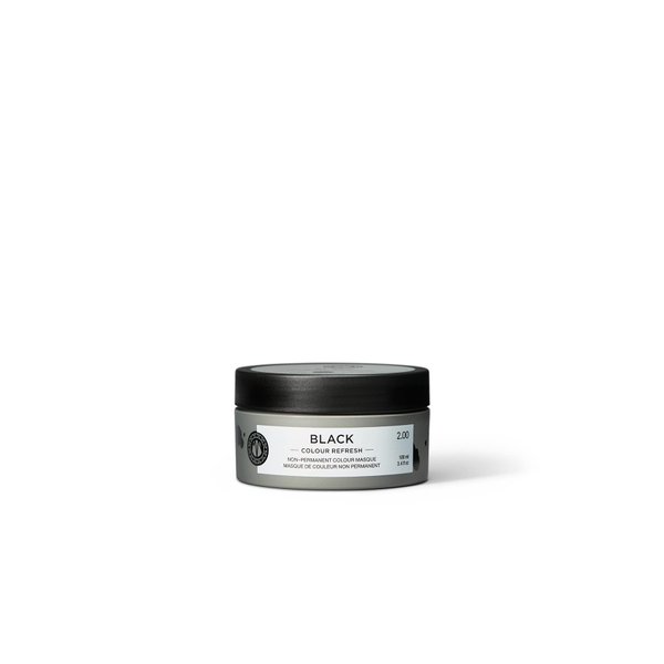 Maria Nila Colour Refresh, Black 3.4 Fl Oz, Black Hair Mask, Semi-Permanent Pigments, 100% Vegan & Sulfate/Paraben free