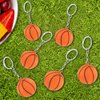 iMagitek 15 Pack Orange Basketball Keychains for Kids Party Favors Supplies, School Carnival Prizes, Party Bag Gift Fillers, Basketball Stress Relieve Ball