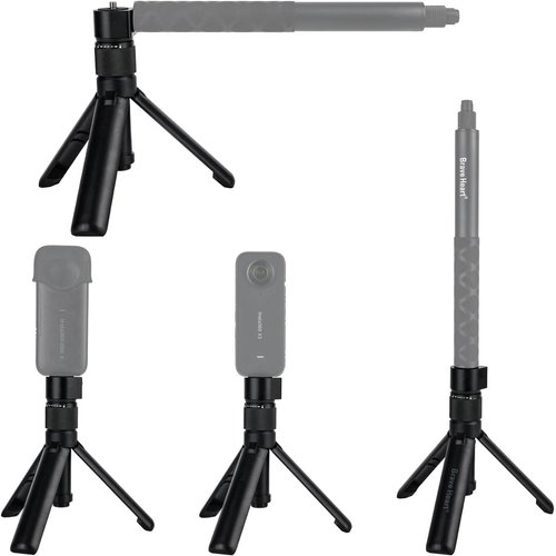 LINTAO Bullet Time Handle Tripod Multi-Functional Tabletop Fold Tripod for insta360 X4 Insta 360 X4 X3,ONE RS,GO 2,ONE X2,ONE R,ONE X ONE RS Sport Camera Accessories (Mini Tripod)