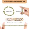 Boho Hair Tie Bracelets 20 Pcs, Braided Hair Ties for Women Ponytail Holders Wrist Decor Handmade Mix Elastic Hair Bands for Thick Hair/Pony Tails(20Pcs-A)