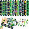 Cherisnowy 48 PCS Alien Party Favors 24 Tattoos Sticker and 24 Slap Bracelets Wristbands Perfect for Space Themed Birthday Baby Showers or Classroom Rewards Ideal Decor and Gifts for Girls and Boys