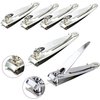 (6 Pack) Toe Nail Clippers Toenail Clippers and Fingernail Clipper Set, Premium Stainless Steel Ultra Sharp Sturdy Curved Edge Cutter Trimmer Finger Nail Clip for Adults Men Women Nail Cleaner