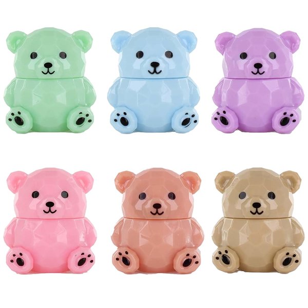 Glam Lux Bundle Teddy Bear Fruity Lip Balm Set, 6 Flavors, Twistable,Smoother Lips Set of 6 Moisturizing Nourishing & Hydrating For Dry Chapped Lips For Women, Girls & Tweens Beary Best