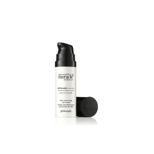 philosophy anti-wrinkle miracle worker line-correcting eye cream - with vitamin C & coconut oil - smoothes the skin around eyes & reduces dark circles - 0.5 fl oz.